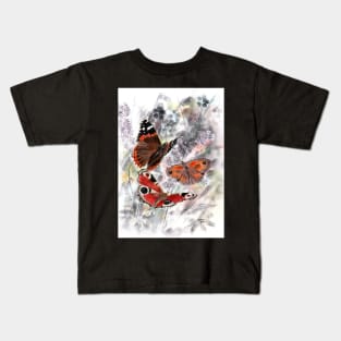 Butterflies in mixed media Kids T-Shirt